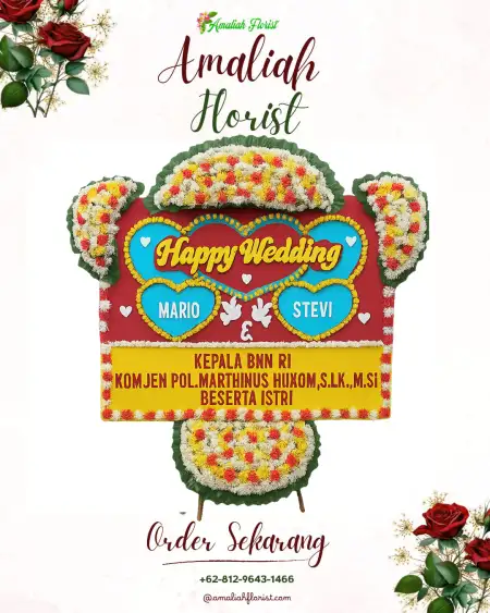 Papan Bunga Pernikahan Pantiharjo